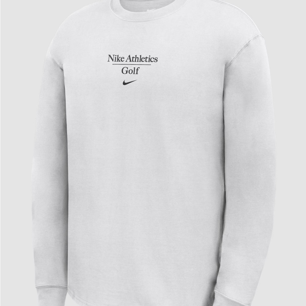 Nike White Long Sleeve Golf Shirt